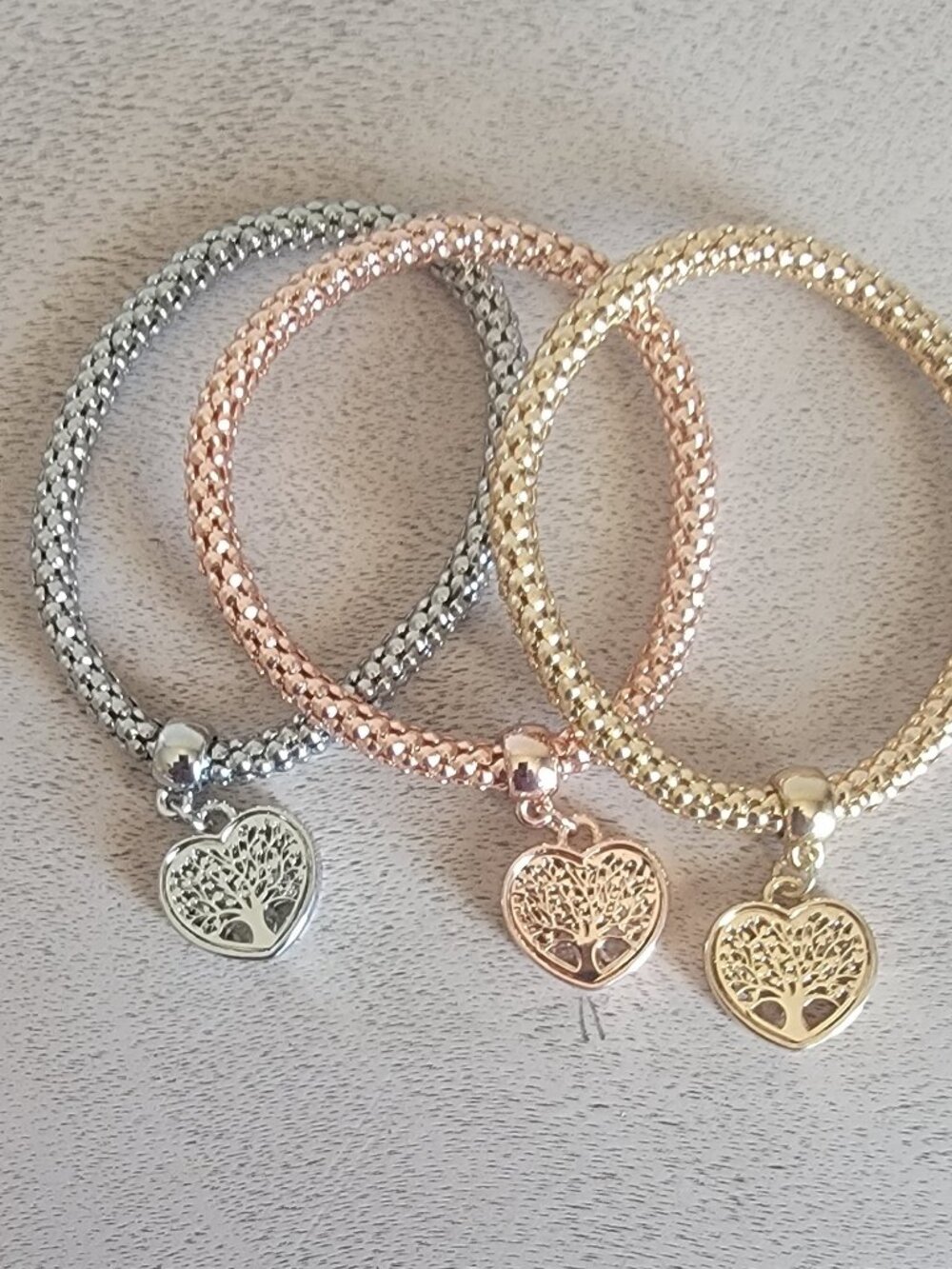 Bracelets Set of Three Tri-Color